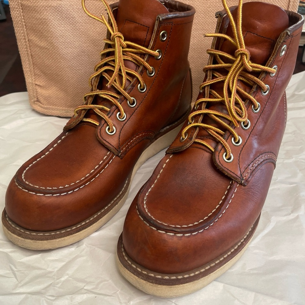 Red Wing 875 Men's Brown Leather Moc Toe Boots Size 8